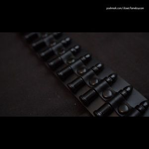 🔥 Black Bullet Leather Belt 🔥